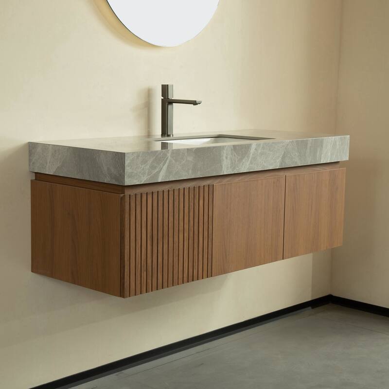 48" Bathroom Vanity with Sintered Stone Countertop and Sink