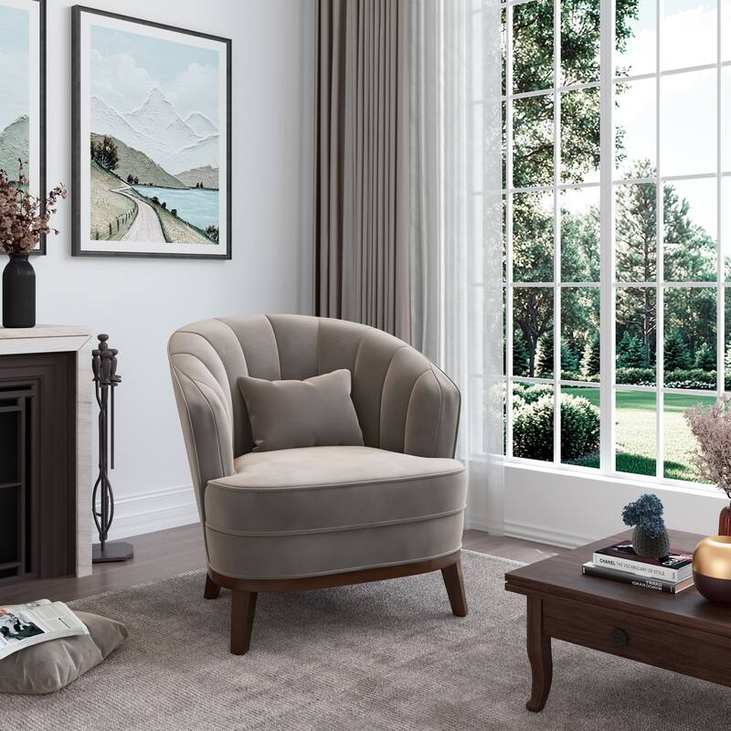 Ava Upholstered Barrel Accent Chair