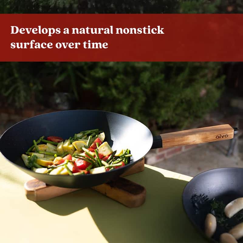 Alva Forest Carbon Steel Pan Pre-Seasoned with Natural Mineral Oil