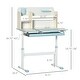 preview thumbnail 3 of 8, Height Adjustable Children School Study Table, Student Writing Desk with Tilt Desktop, Drawer, Storage Shelf, Pen Holder