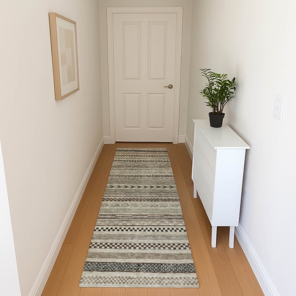 Premium Washable Super Soft Boho Stripes Mayfield Rug