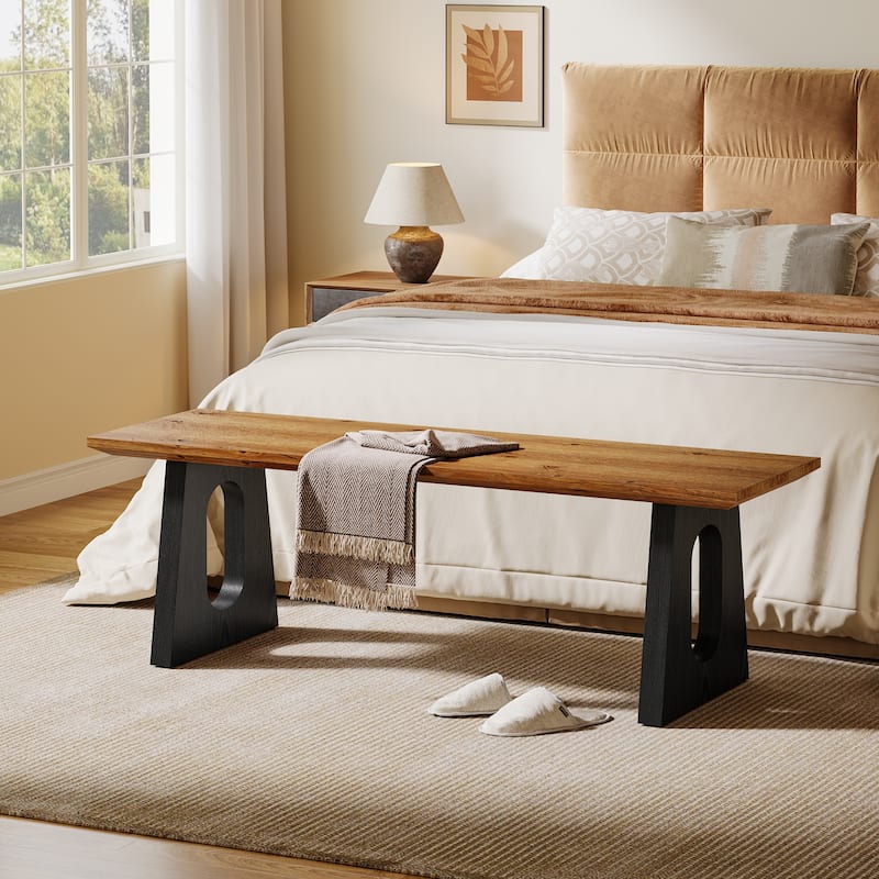 Farmhouse Wood Shoe Bench