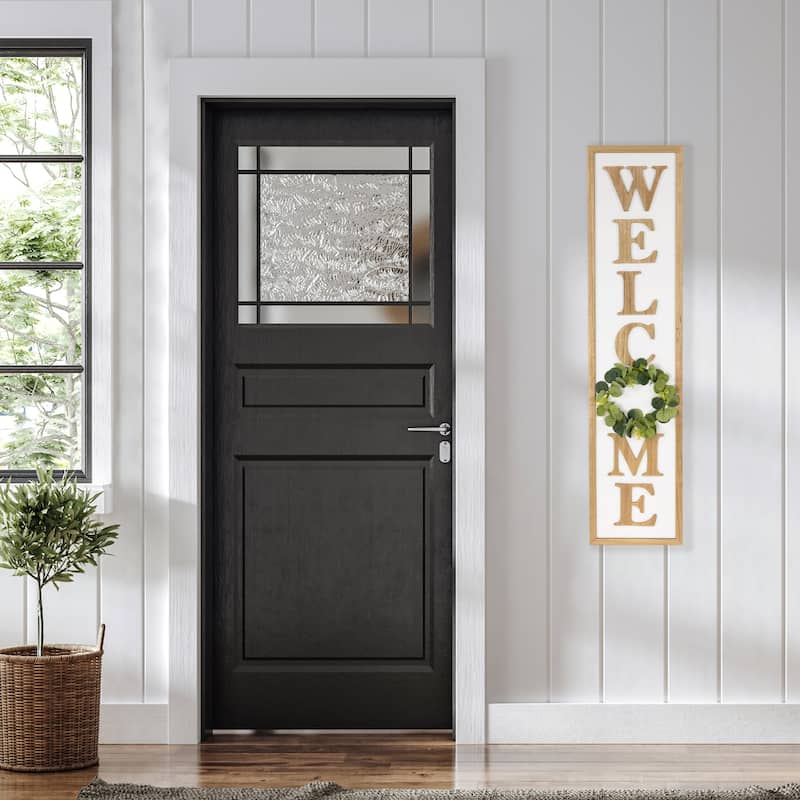 "Welcome" Wooden Framed Outdoor Porch Sign - 40"