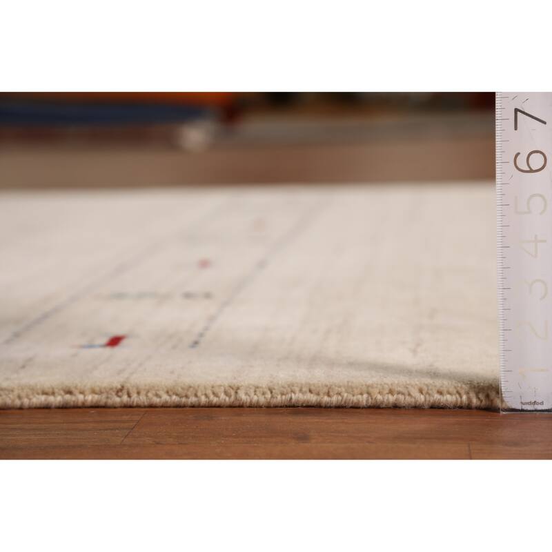 Gabbeh Indian Area Rug Handmade Contemporary Wool Carpet - 5'6" x 7'10"