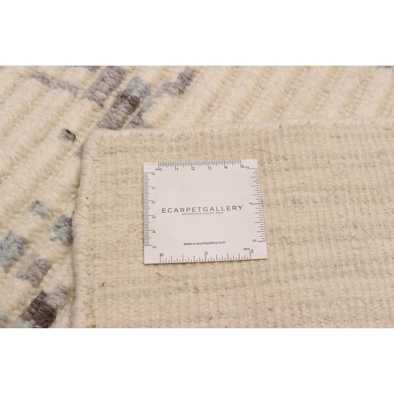 ECARPETGALLERY Hand-knotted Tangier Cream Wool Rug - 8'0 x 9'10