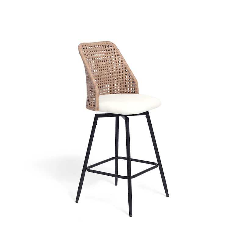 28.7"H Swivel Bar Stools/ Counter Stools with Metal Legs Set of 4 - Set of 4