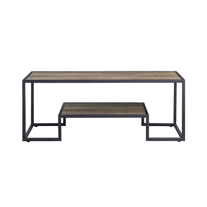 Rectangular Coffee Table With 1 Tier Shelf