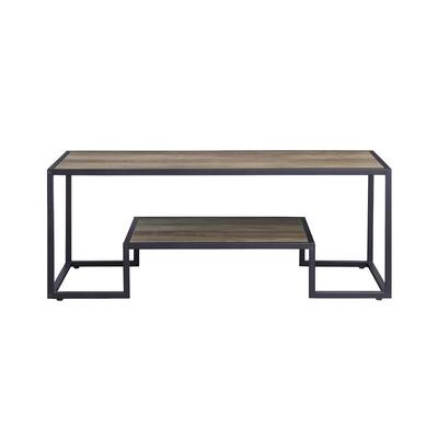 Rectangular Coffee Table With 1 Tier Shelf