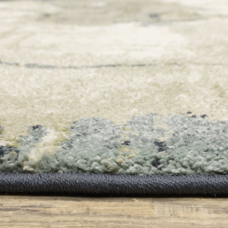 Style Haven Salinas Contemporary Abstract Blue/ Grey Indoor Area Rug
