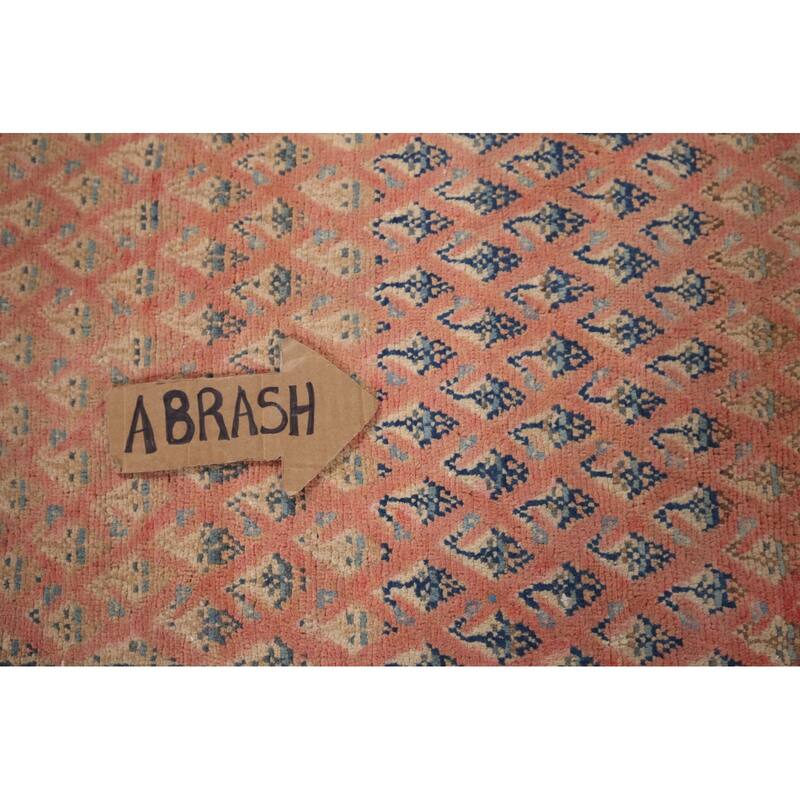 Distressed Botemir Persian Vintage Runner Rug Hand-Knotted Wool Carpet - 2'9" x 9'9"