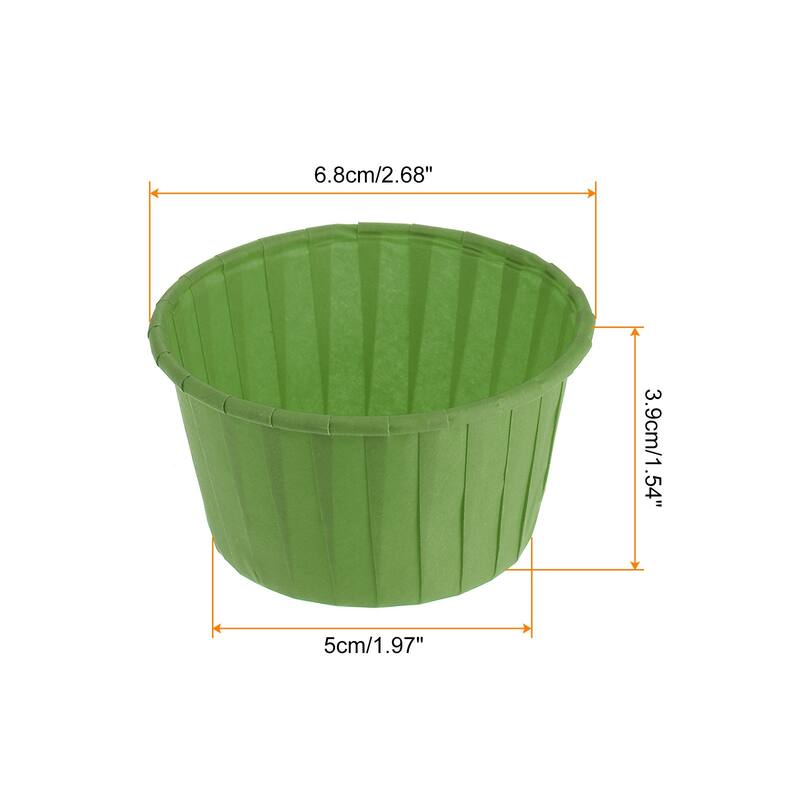 100Pcs Cupcake Baking Cups 3.5oz Standard Size Paper Cupcake Liners - Green