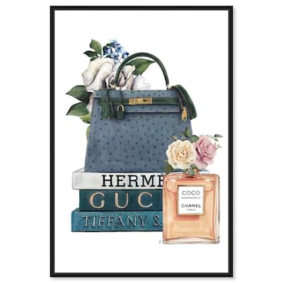 Books and Coco Orange Canvas by Art Remedy