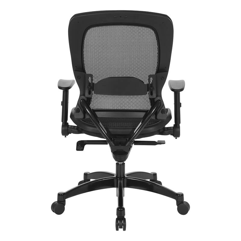 Black Breathable Mesh Chair with Flip Arms