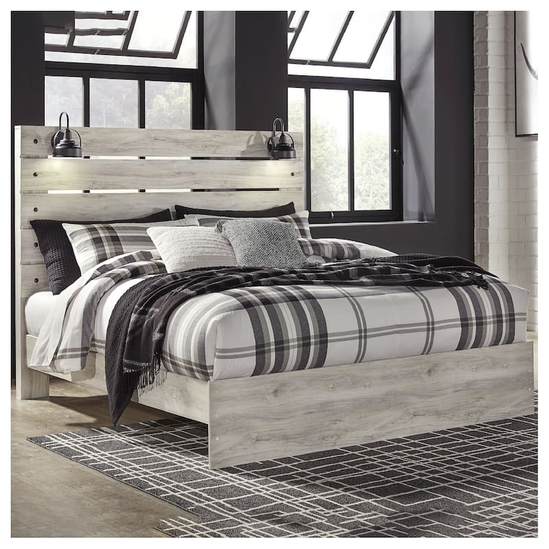 Cambeck Whitewash Panel Bed - King