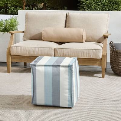 Sorra Home Sunbrella Outdoor Top Stitch Bean Pouf