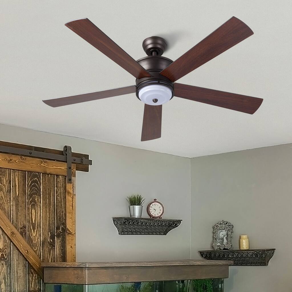 CO-Z 52" 5-Blade LED Ceiling Fan with Reversible Blades and Remote Control