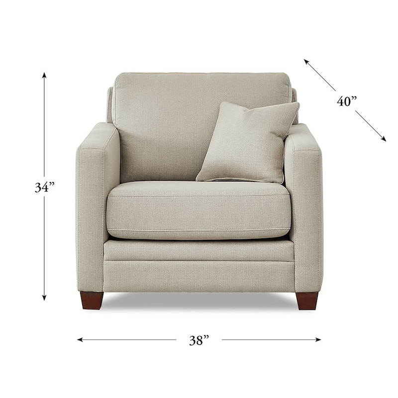 Hydeline Naples Fabric Chair, Memory Foam and Springs