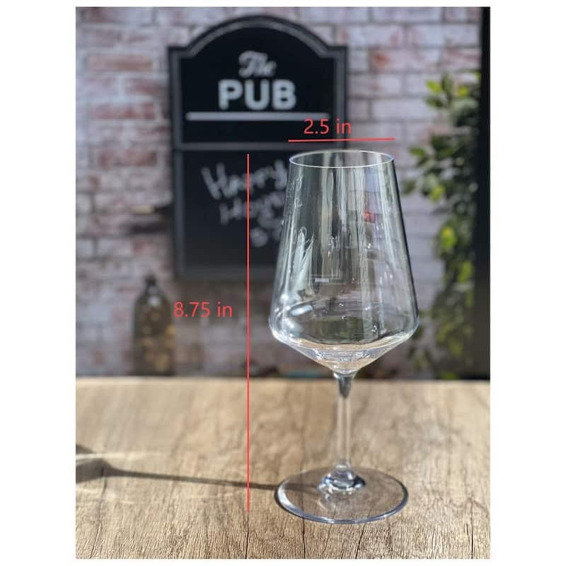 Premium Shatterproof Stemware Set (4-Pack) - Crystal Clear Unbreakable Wine Glasses for Outdoor/Indoor Entertaining