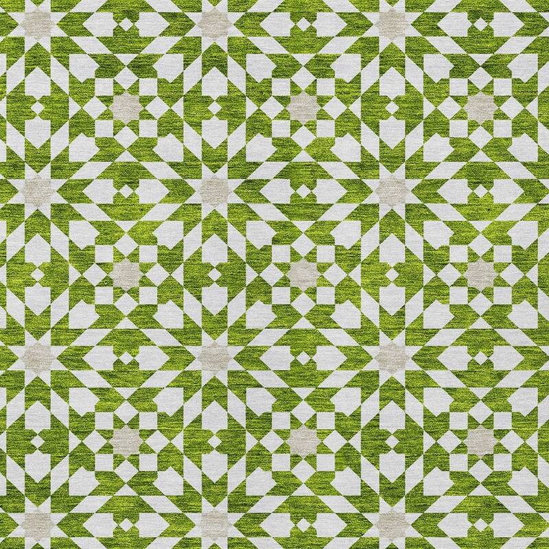 HomeRoots Floral Medallion Transitional Rectangle Outdoor Rug