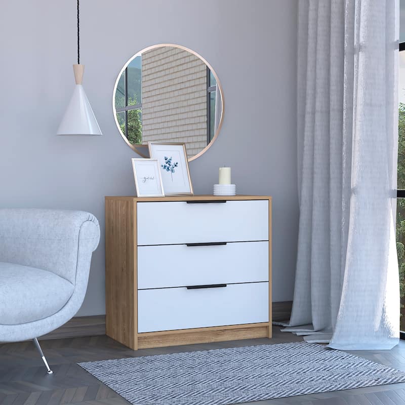 TUHOME Kaia 27-inch Wide Contemporary 3 Drawer Dresser