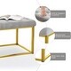 preview thumbnail 40 of 74, Upholstered Tufted Velvet Ottoman, Modern End of Bed Bench with Golden Metal Frame, Entryway Footrest Stool