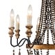 preview thumbnail 5 of 7, 8-light Candle Style Empire Beaded Chandelier - Rusty
