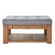 preview thumbnail 17 of 26, Lennon Pine Storage Ottoman Coffee Table by iNSPIRE Q Artisan