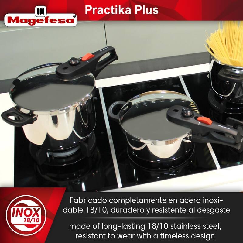 Magefesa Practika Plus 8-Quart Stainless Steel Pressure Cooker