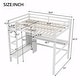 preview thumbnail 9 of 8, Full Size Loft Bed with Multifunction Shelves and Under-bed Desk