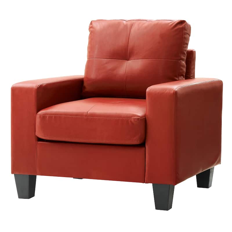 Solid Pocket Coil Seat Accent Chair - 36" - Red