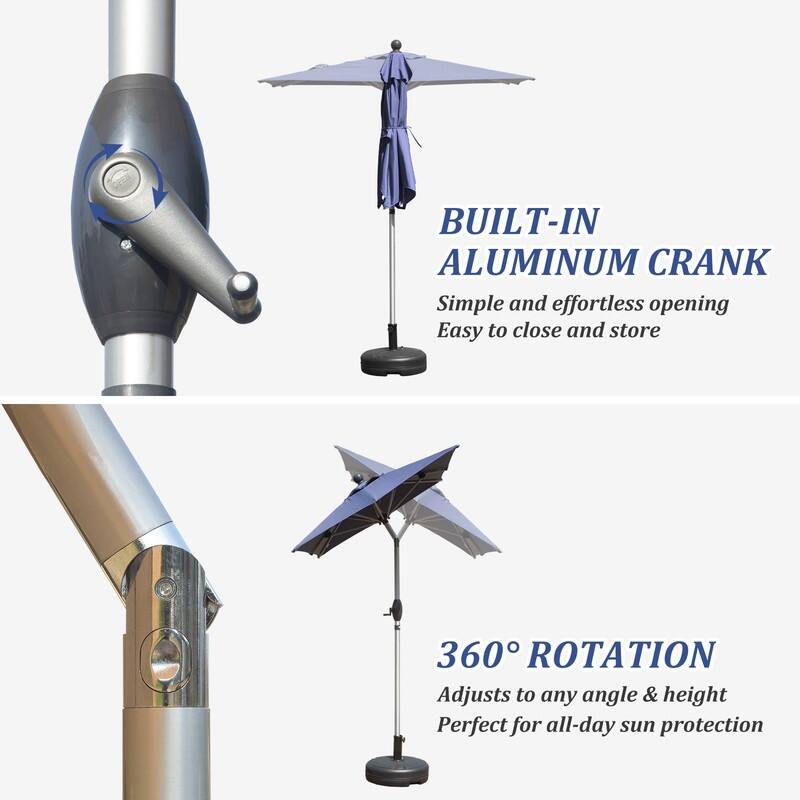 Domi Outdoor Living 6' x 4' Tilt Aluminum Patio Umbrella