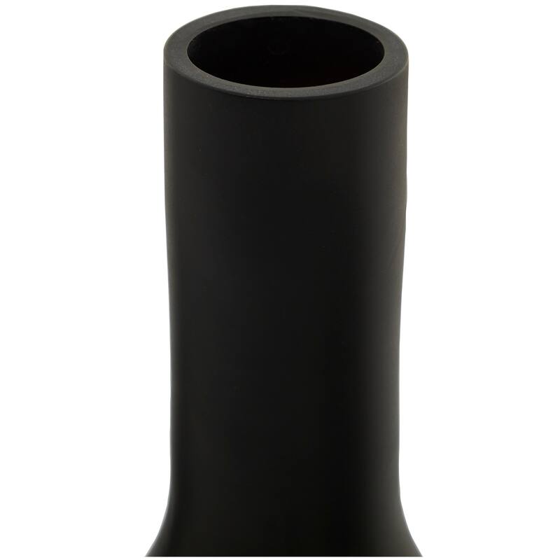 Black Glass Decorative Vase (Set of 3) - 14", 13", 12"H