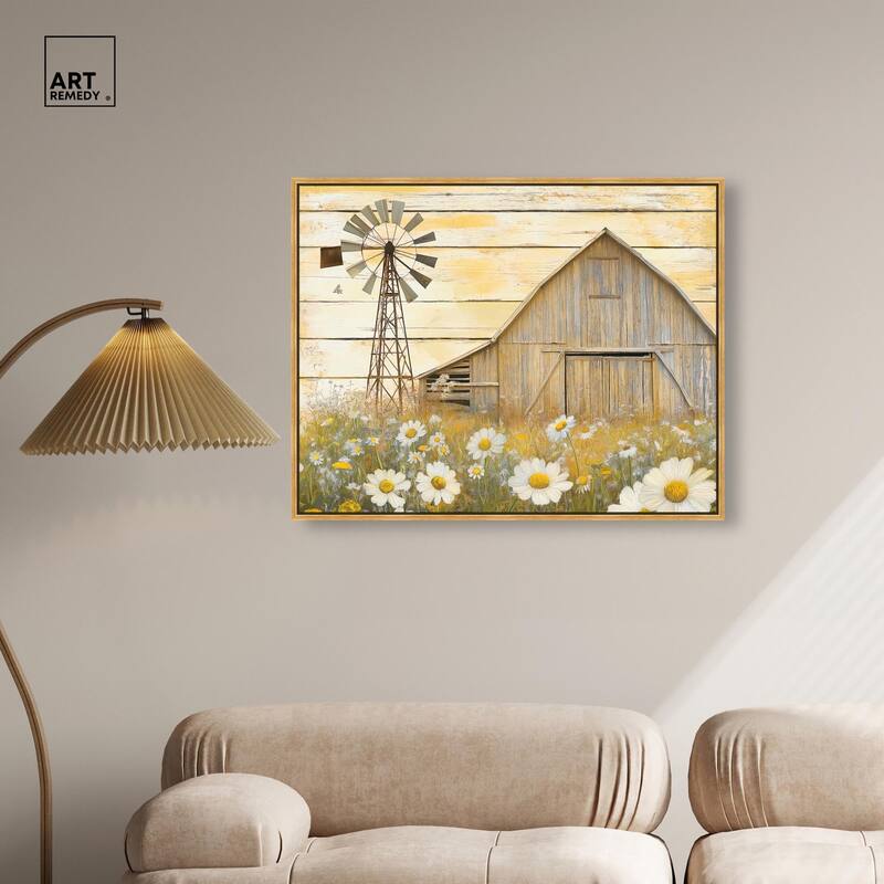 Old Windmill Canvas by Art Remedy