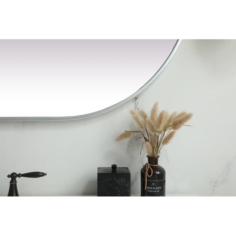 Indigo Home Metal Frame Oval Mirror 30x48 Inch