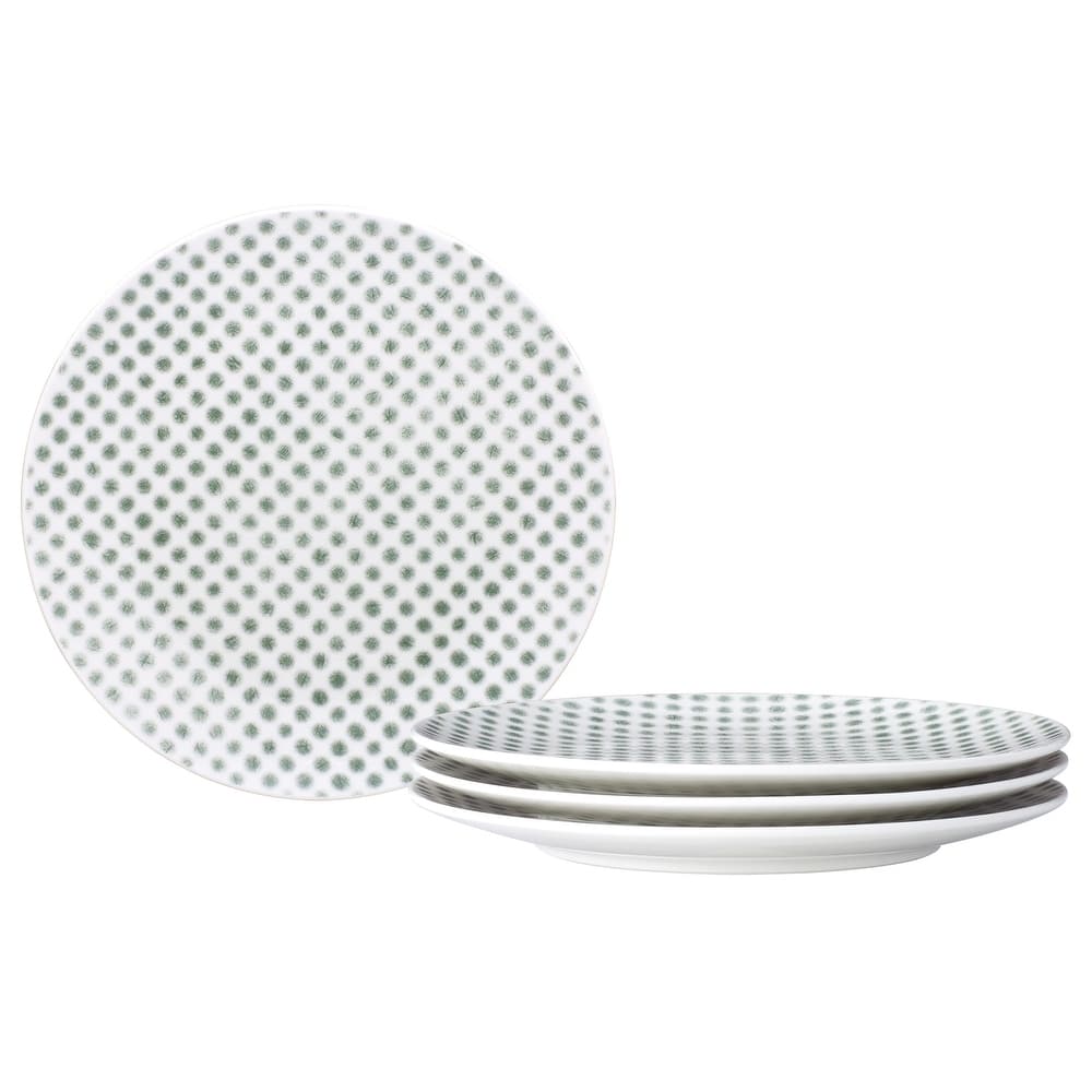Noritake Hammock Set of 4 Coupe Appetizer Plates - Dots, 6-1/2"
