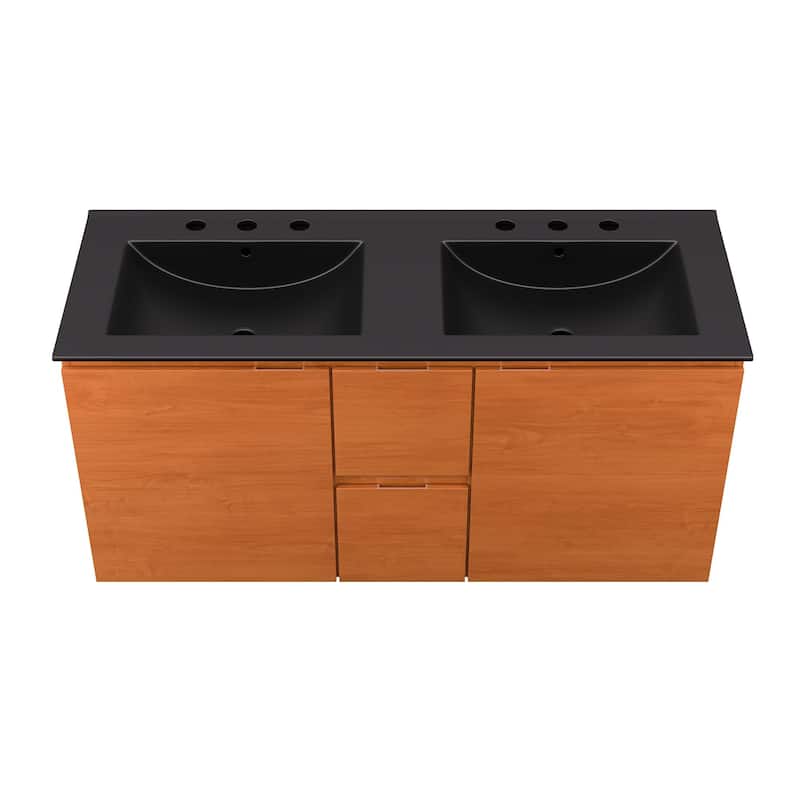 Scenic 48" Double Wall-Mount Bathroom Vanity