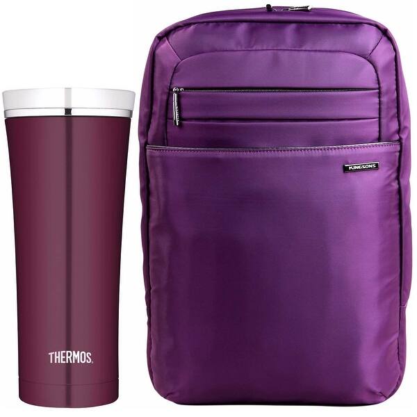 Shop Thermos 16 Ounce Vacuum Insulated Travel Tumbler 15 6 Laptop Backpack Purple Overstock 19683326
