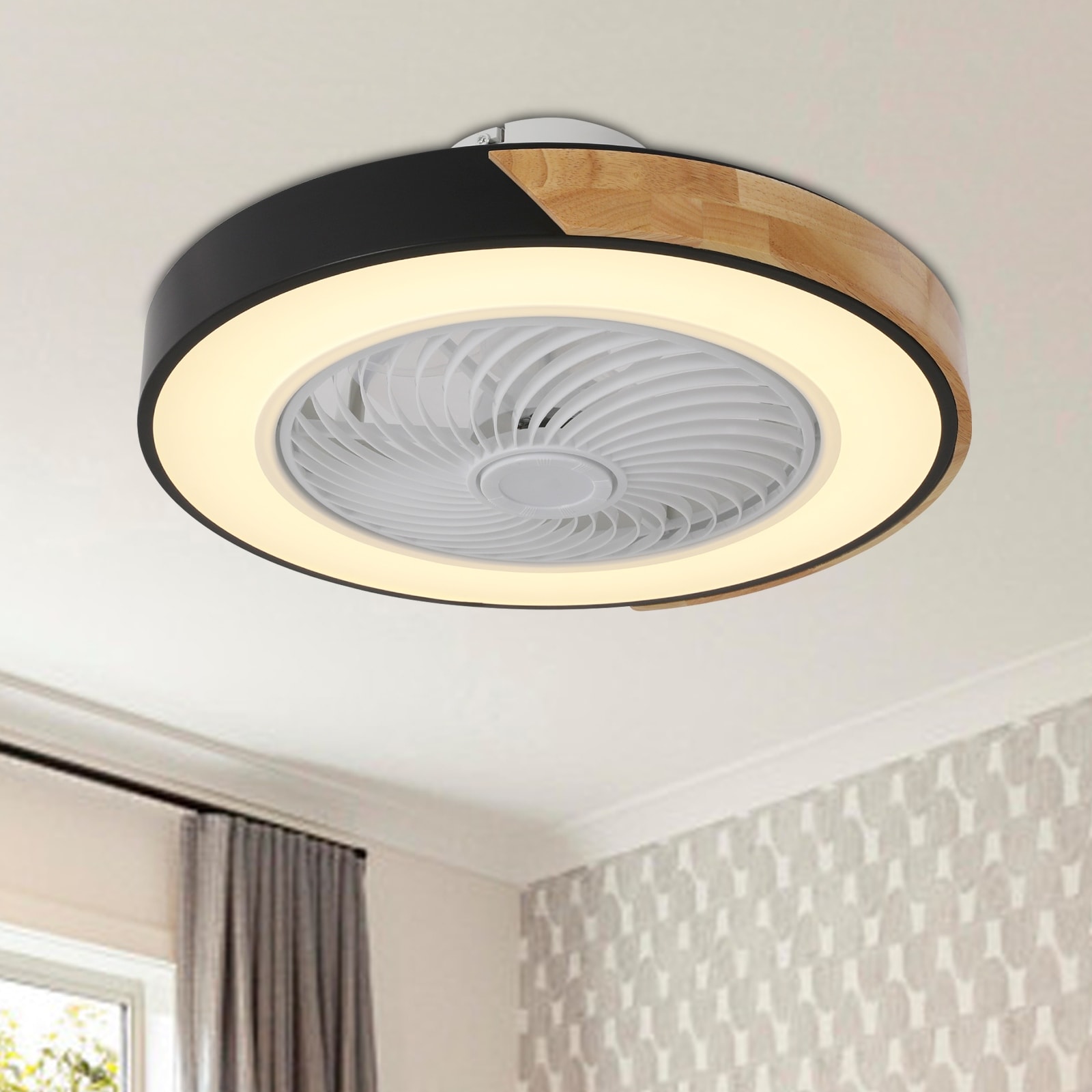 F♡ NOXARTE 22 Inch Crystal Ceiling Fan with Light, Multi-Tier