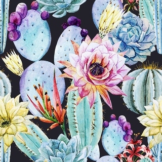 Dark Large Cactus Peel and Stick Wallpaper - Bed Bath & Beyond - 32616739