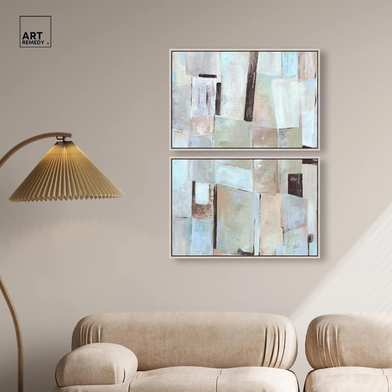 Crossed Lines Canvas Set of 2 by Art Remedy