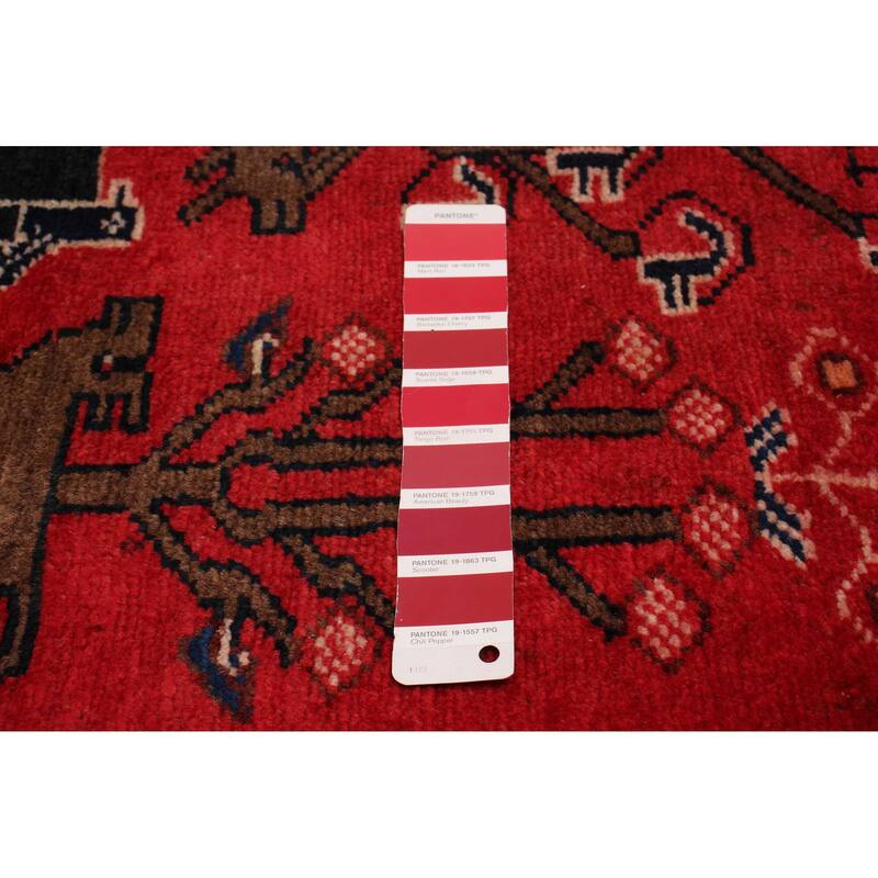 ECARPETGALLERY Hand-knotted Anadol Red Wool Rug - 3'5 x 9'9