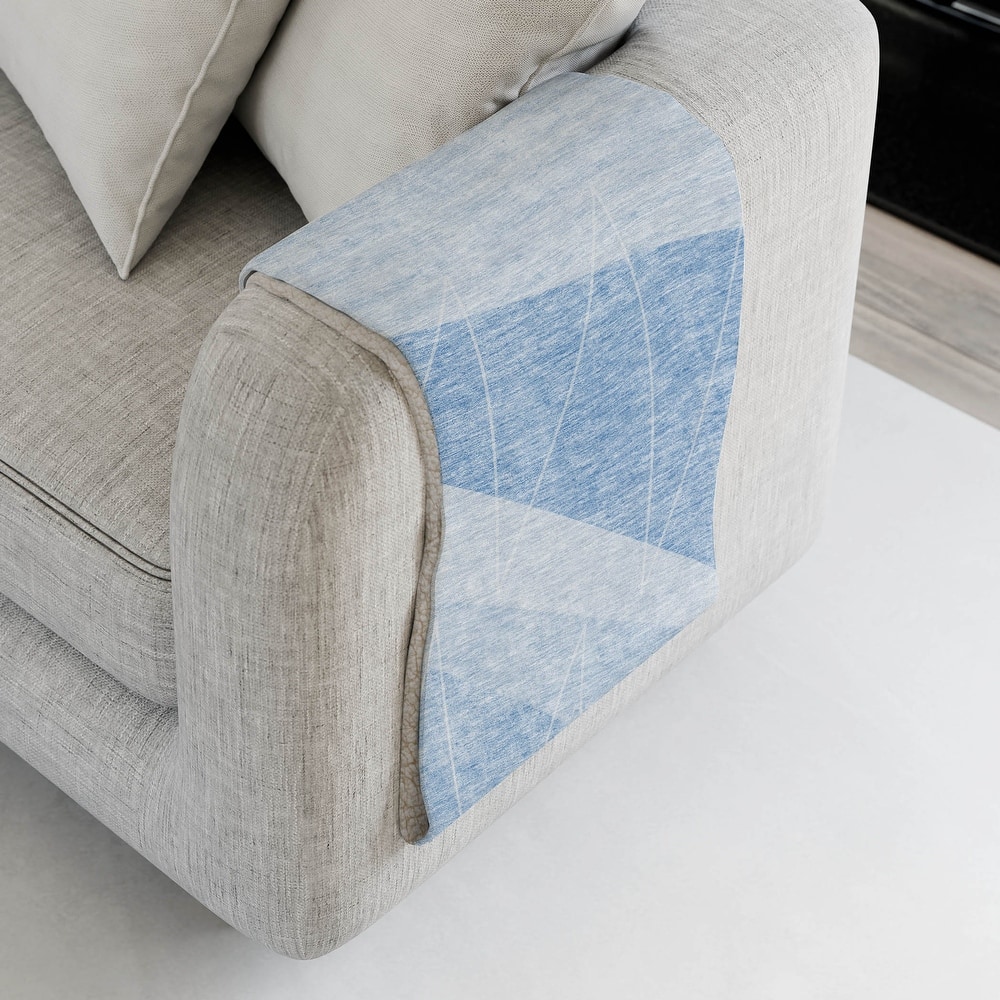 Premium Machine Washable Modern Prism Sherpa Throw Blanket