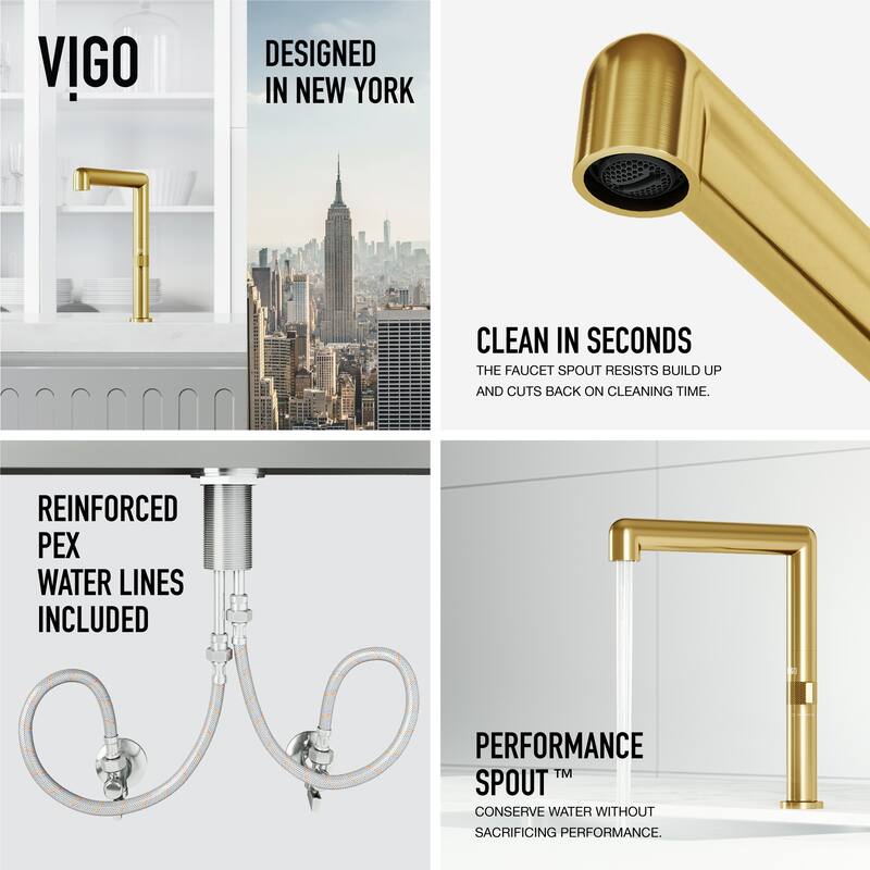 VIGO Jewel 11" H Single Handle Kitchen Bar Faucet