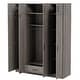 preview thumbnail 17 of 18, Large Floor Organizer with 4-Door Wardrobe with Drawer and Top Cabinet