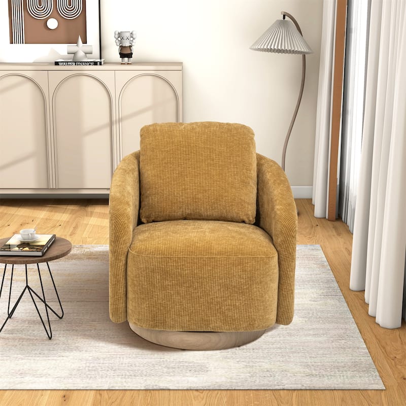 30.3"W Swivel Accent Barrel Chair