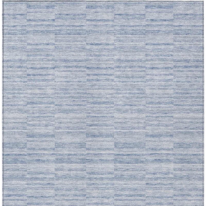 HomeRoots Striped Transitional Rectangle Outdoor Rug