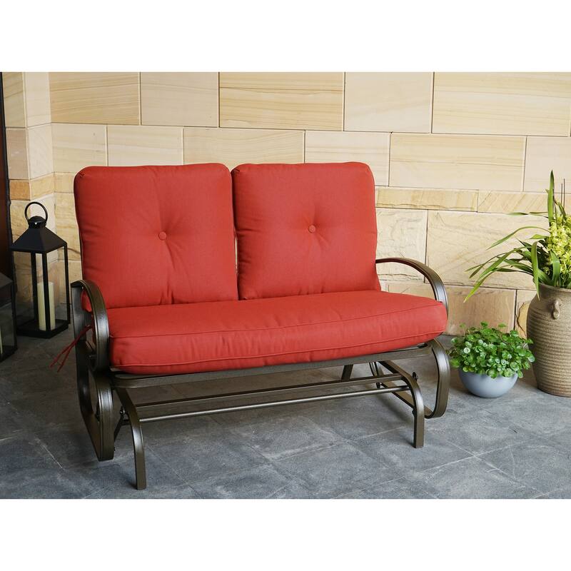 Kozyard Cozy Two Rocking Love Seats Glider Swing Bench/Rocker
