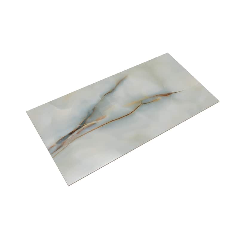 Splendor 24x48 Turchese Porcelain Large Format Onyx Wall and Floor Tile (15.5 sq ft/case) - 2 Pack