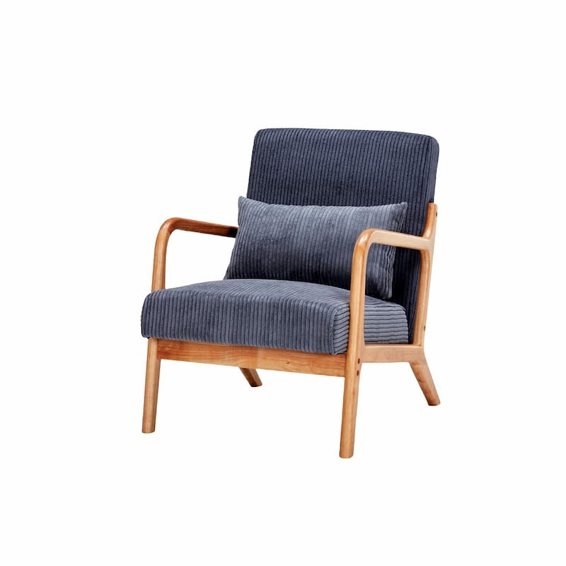 Mid-Century Modern Accent Chair, Armchair Living Room Chairs with Pillow