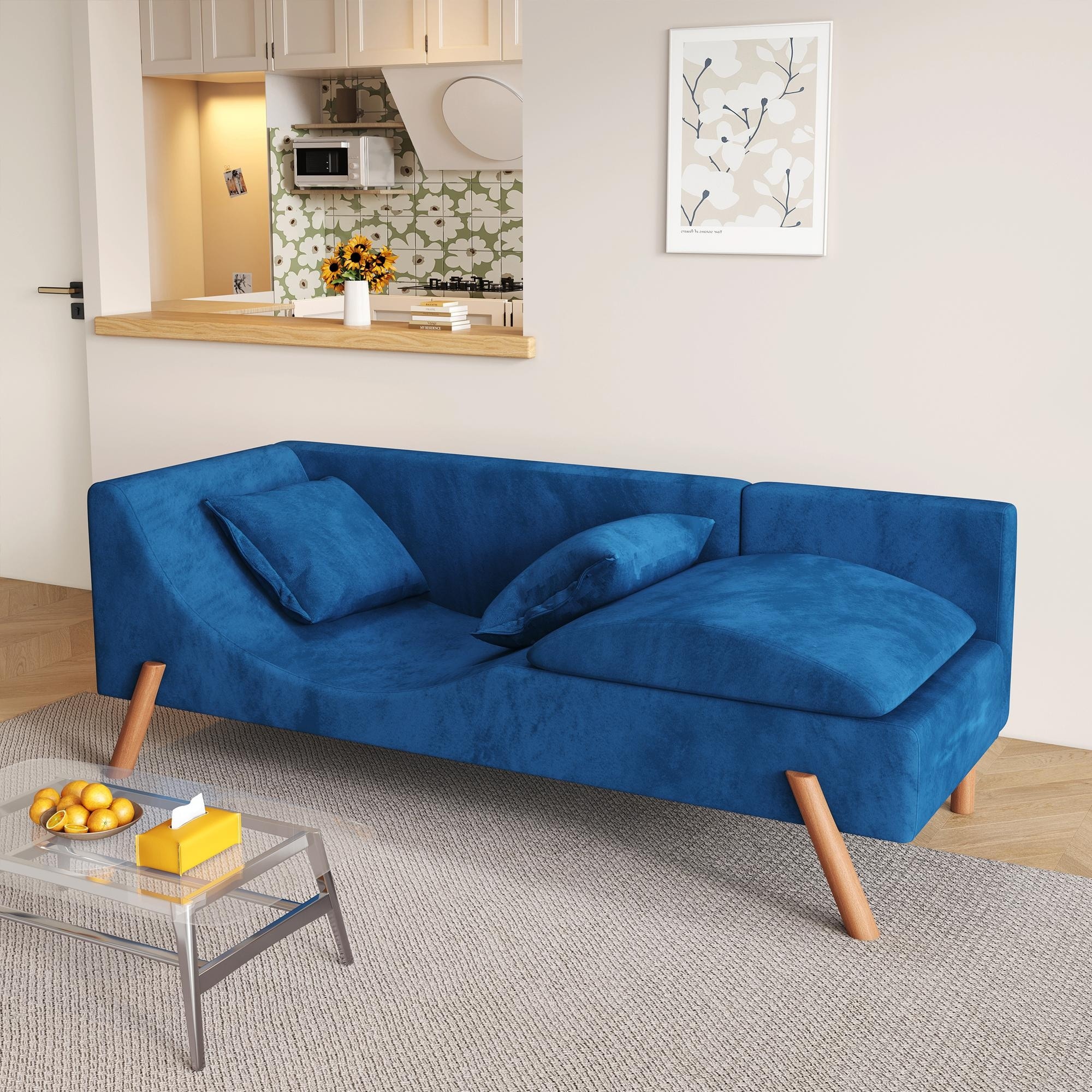Loveseat store chaise longue